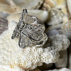 Ottoman Sterling Silver Butterfly Ring